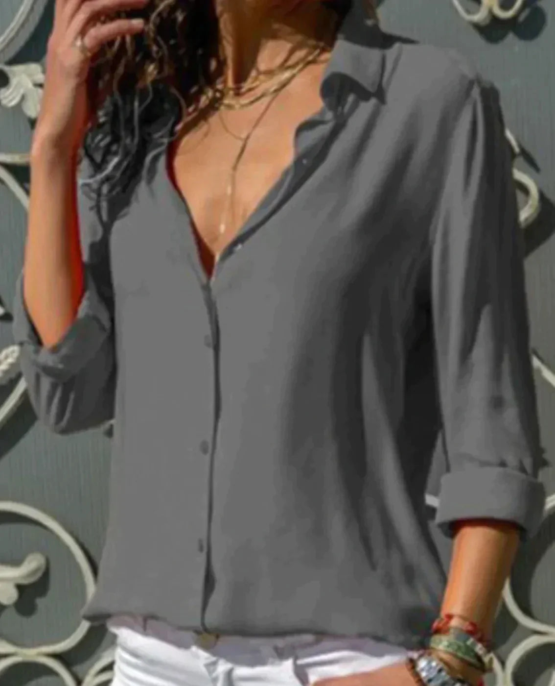 Wrenley Blouse | Satin Blouse for Women