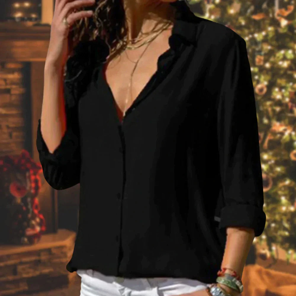 Wrenley Blouse | Satin Blouse for Women