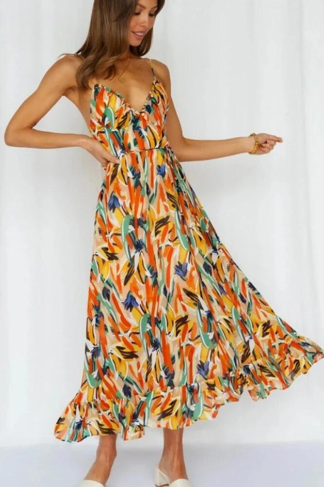 Zaynah Summer Dress | Women’s Colourful Lightweight Flowy Dress for Warm Days