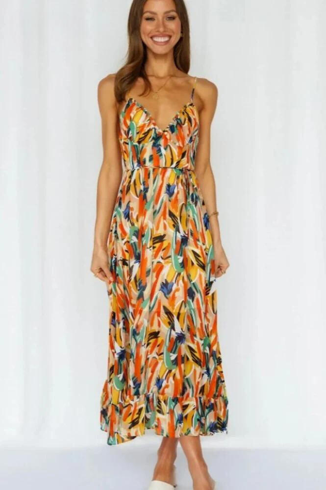Zaynah Summer Dress | Women’s Colourful Lightweight Flowy Dress for Warm Days