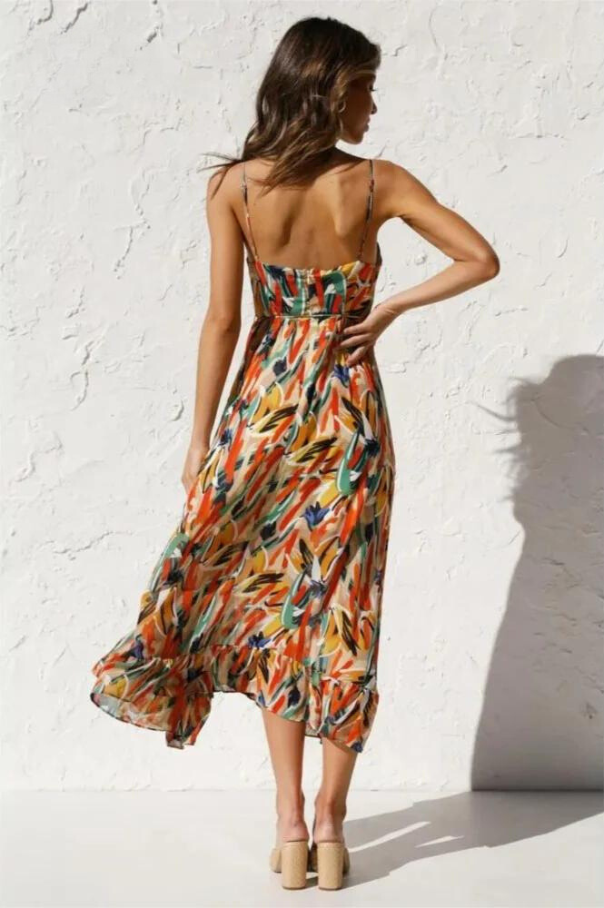 Zaynah Summer Dress | Women’s Colourful Lightweight Flowy Dress for Warm Days