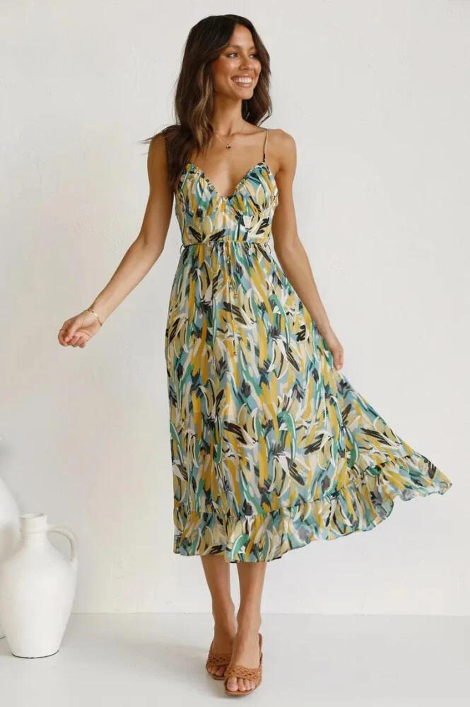 Zaynah Summer Dress | Women’s Colourful Lightweight Flowy Dress for Warm Days