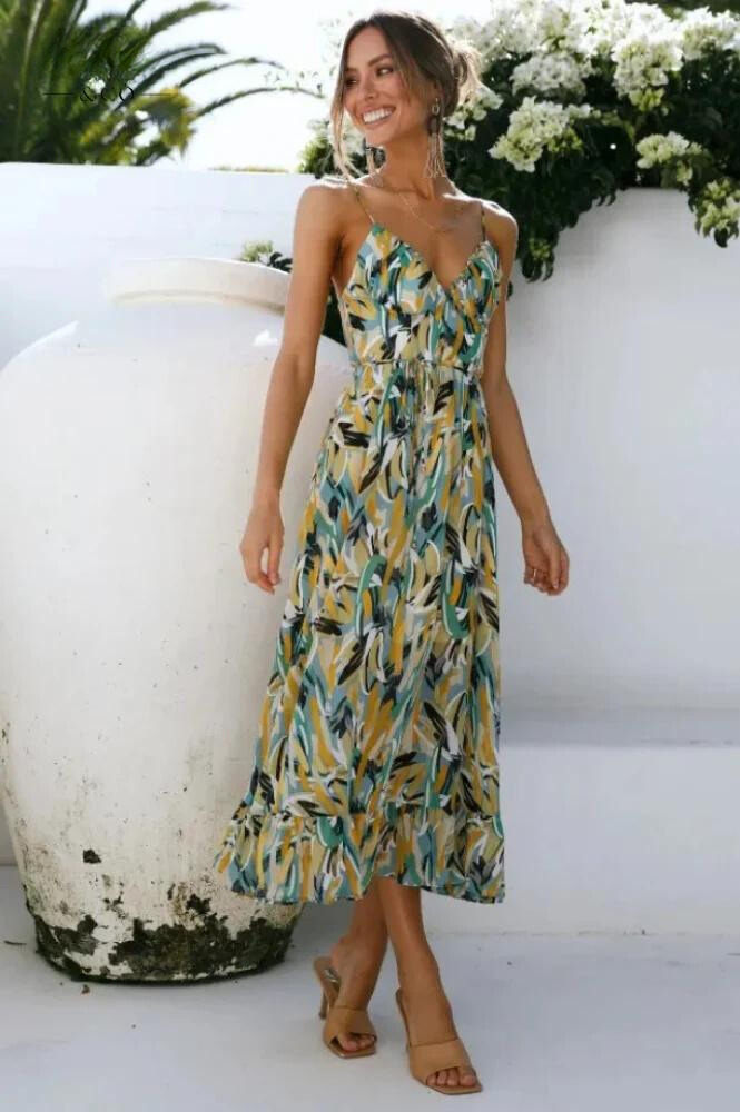 Zaynah Summer Dress | Women’s Colourful Lightweight Flowy Dress for Warm Days