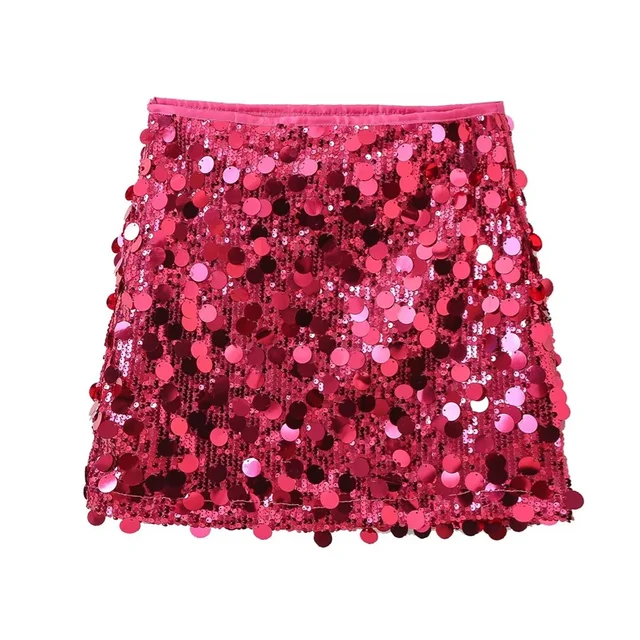 Felya Skirt | Women’s Sequin Mini Skirt with A-Line Silhouette and Shimmer Finish