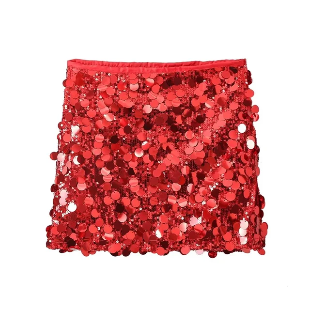 Felya Skirt | Women’s Sequin Mini Skirt with A-Line Silhouette and Shimmer Finish