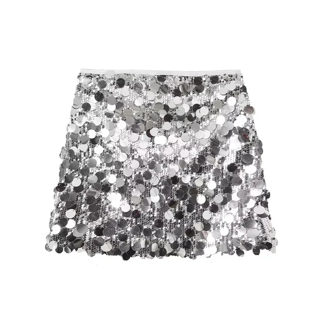 Felya Skirt | Women’s Sequin Mini Skirt with A-Line Silhouette and Shimmer Finish