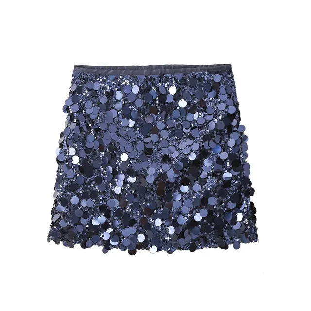 Felya Skirt | Women’s Sequin Mini Skirt with A-Line Silhouette and Shimmer Finish