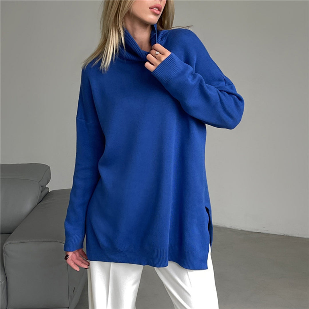 Noelle Jumper | Women's Autumn Oversized Turtleneck Jumper with Side Split