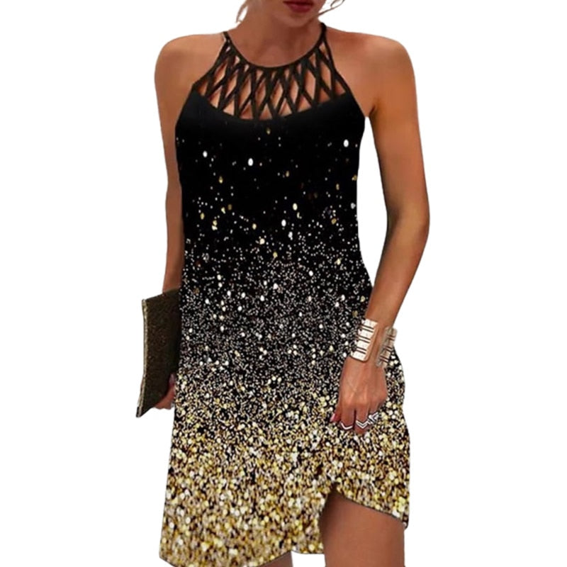Bernice Halter Dress | Printed Flowy Summer Halter Dress for Women