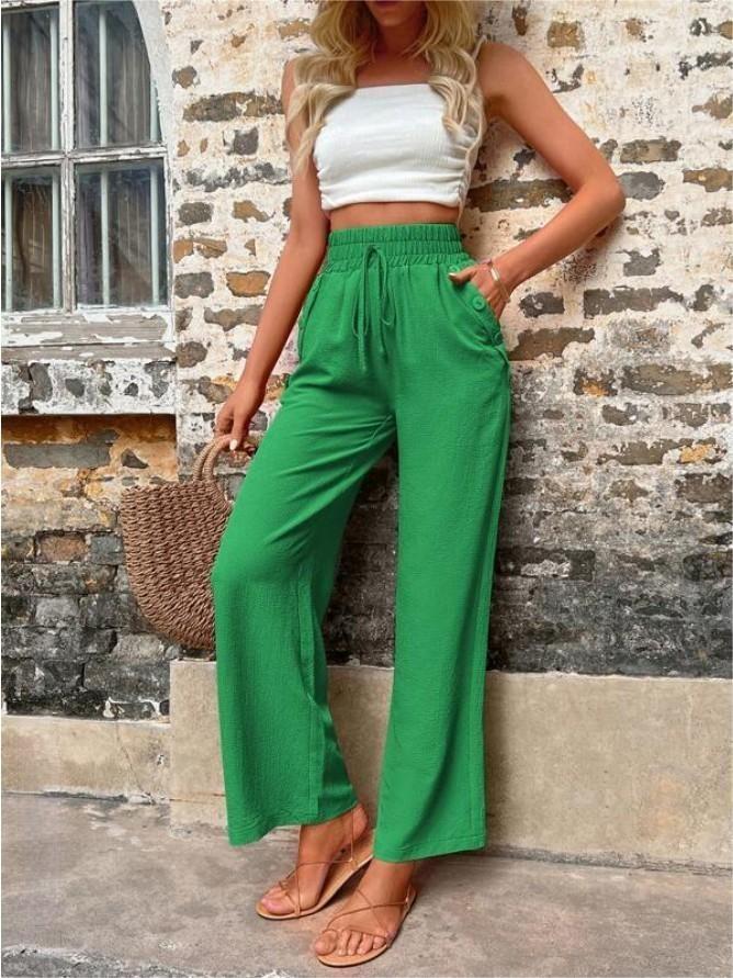 Wyanet Trousers | Loose-Fit High-Waist Linen Trousers for Women