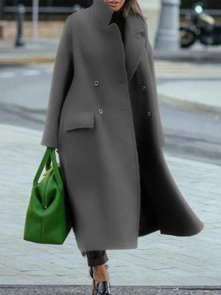 Goldie Long Wool Coat | Classic Tailored Warmth
