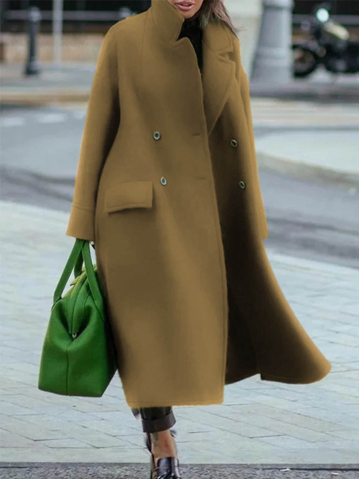 Goldie Long Wool Coat | Classic Tailored Warmth