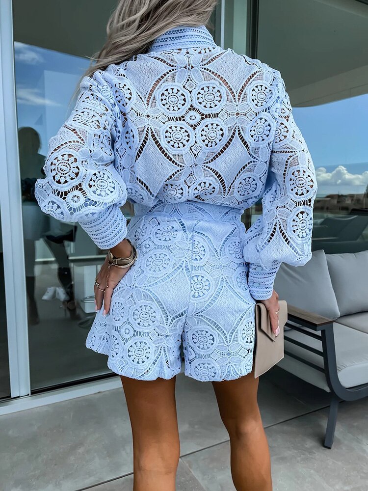 Zaina Summer Set | Women’s Boho Two-Piece Crop Top & Wide-Leg Trousers