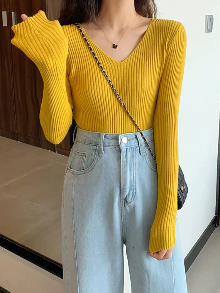 Salina Jumper | Women’s Autumn Slim Fit Ribbed Knit Jumper