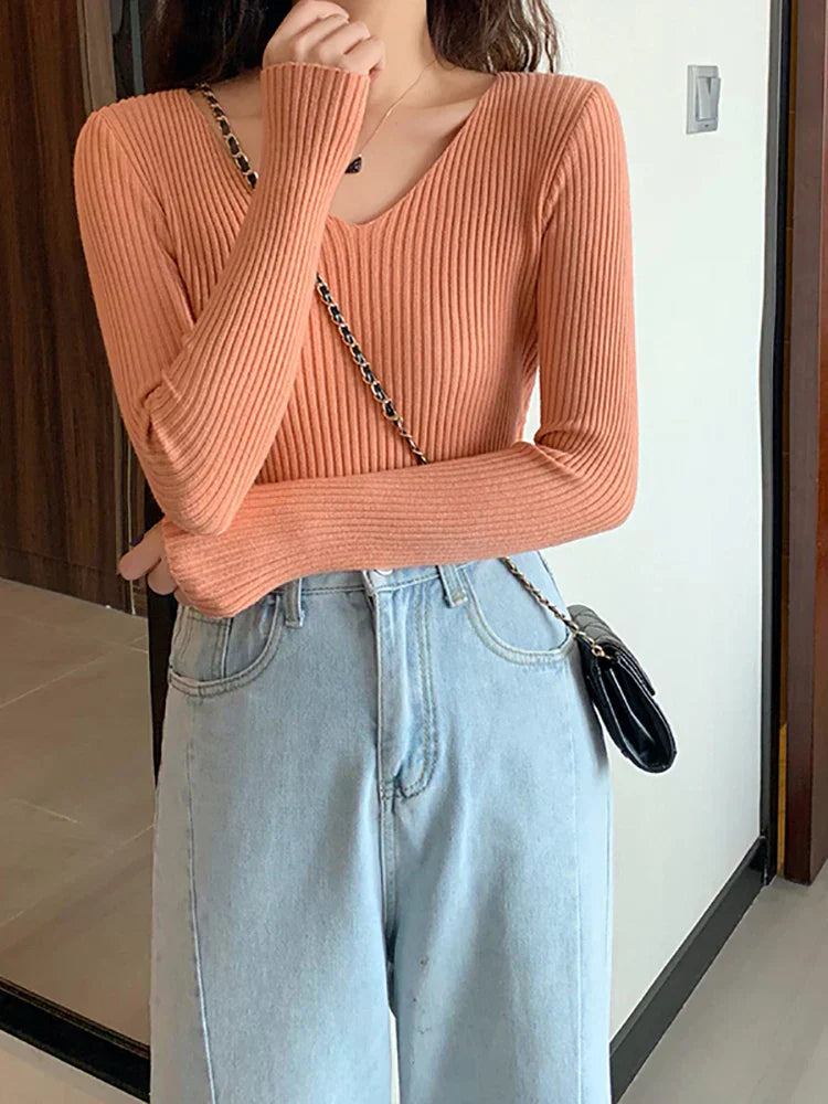 Salina Jumper | Women’s Autumn Slim Fit Ribbed Knit Jumper