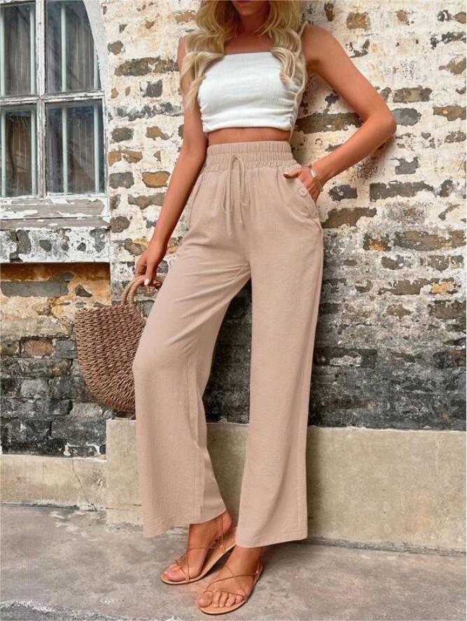 Wyanet Trousers | Loose-Fit High-Waist Linen Trousers for Women