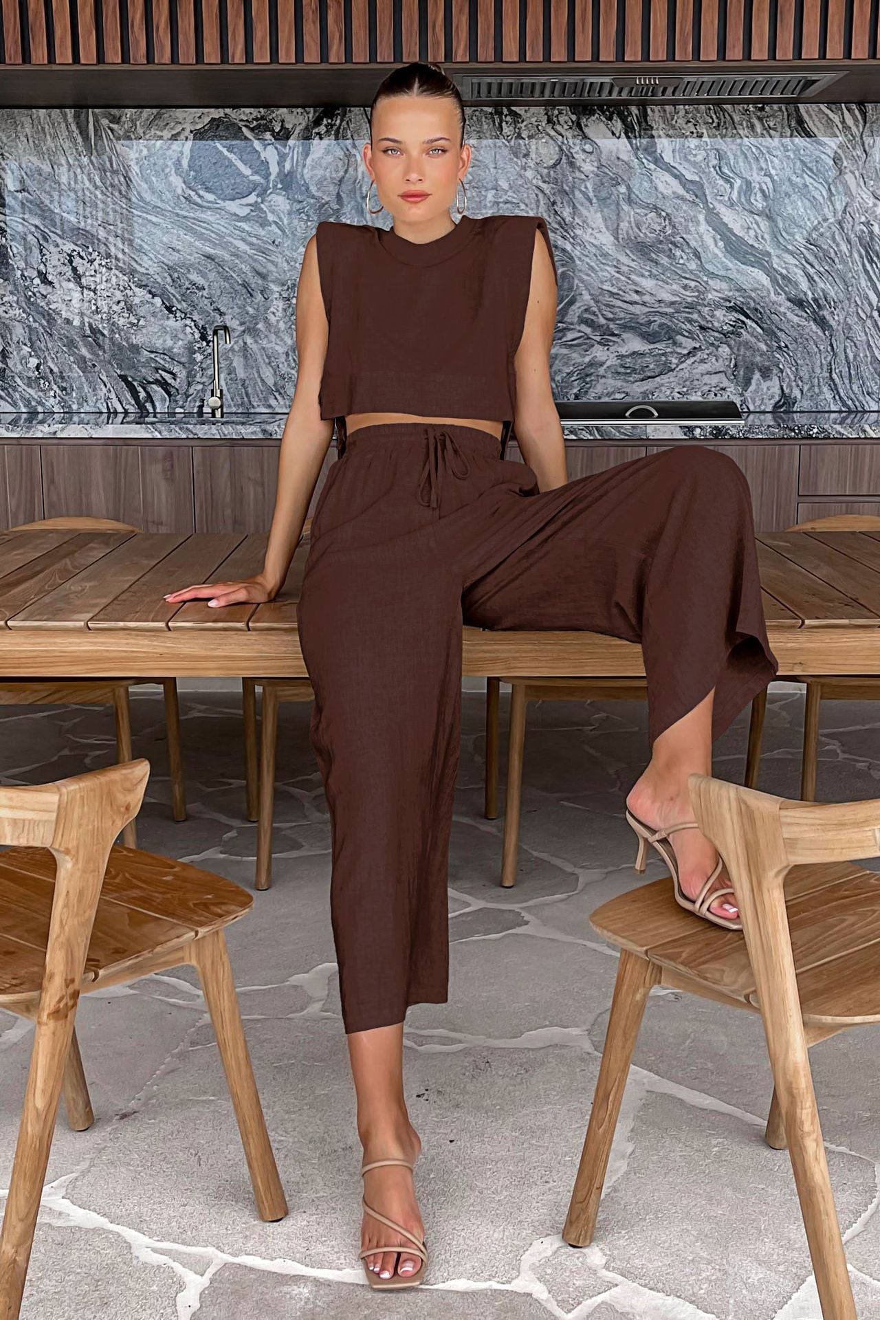 Wren Set | 2-Piece Summer Linen Set with Trousers & Top