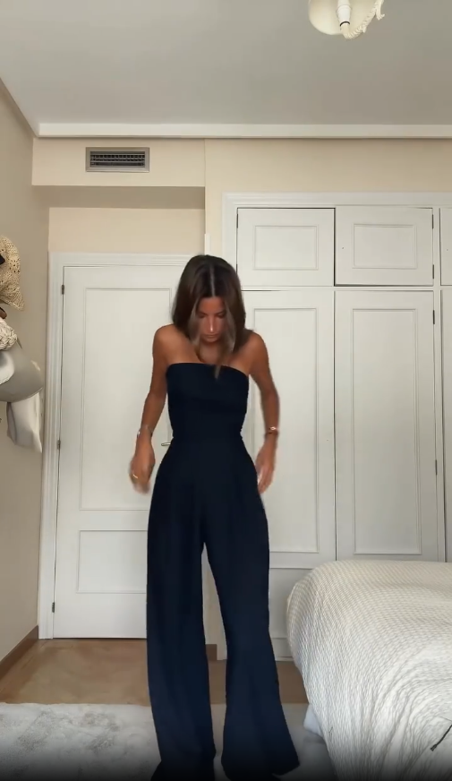Wajida Jumpsuit | Black Wide-Leg Jumpsuit for Women