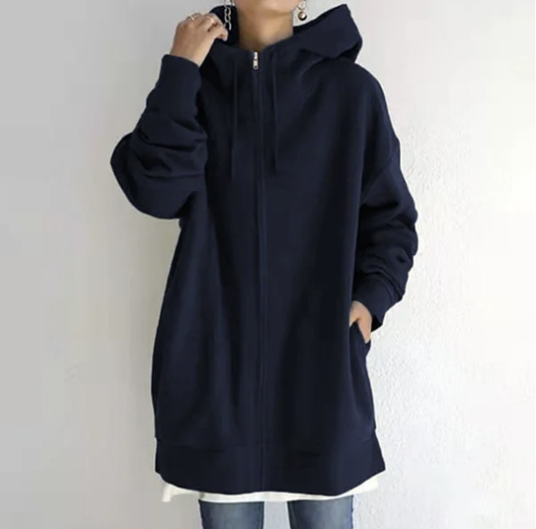 Nita Hoodie | Women's Autumn Oversized Zip-Up Hoodie with Pockets