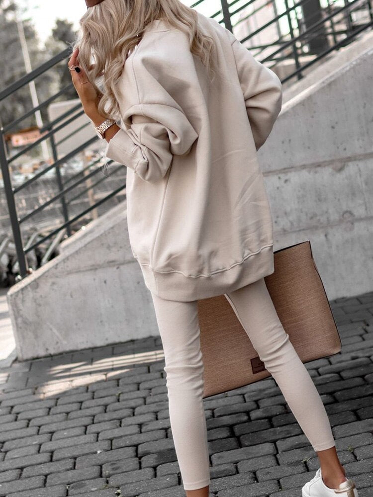 Nellie Set | Women's Autumn Oversized Sweater and Leggings Set