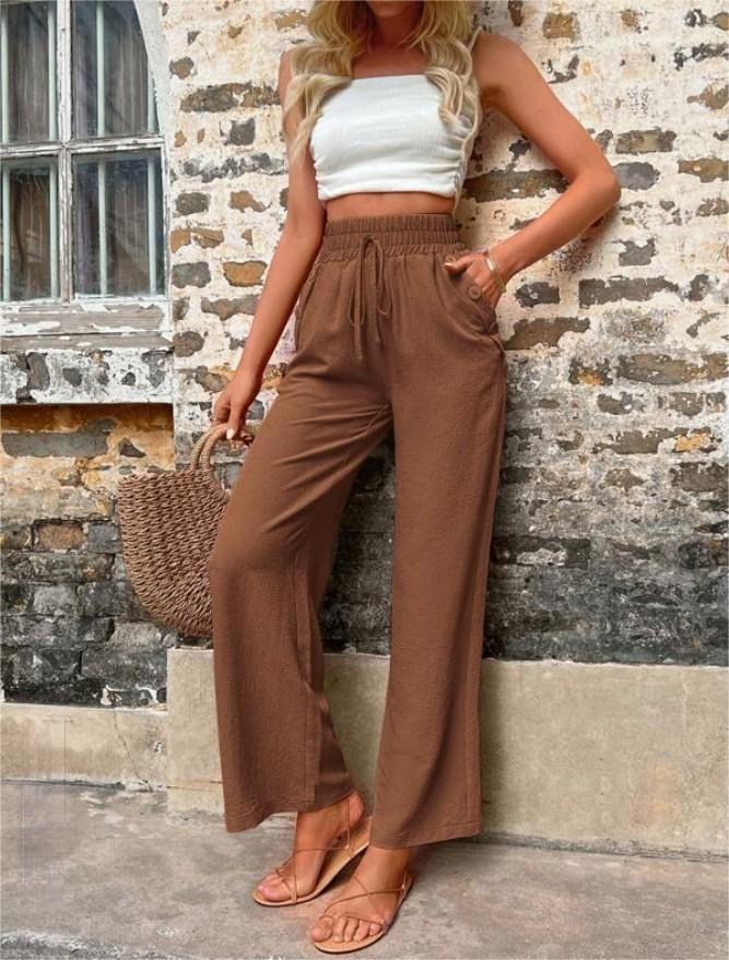 Wyanet Trousers | Loose-Fit High-Waist Linen Trousers for Women