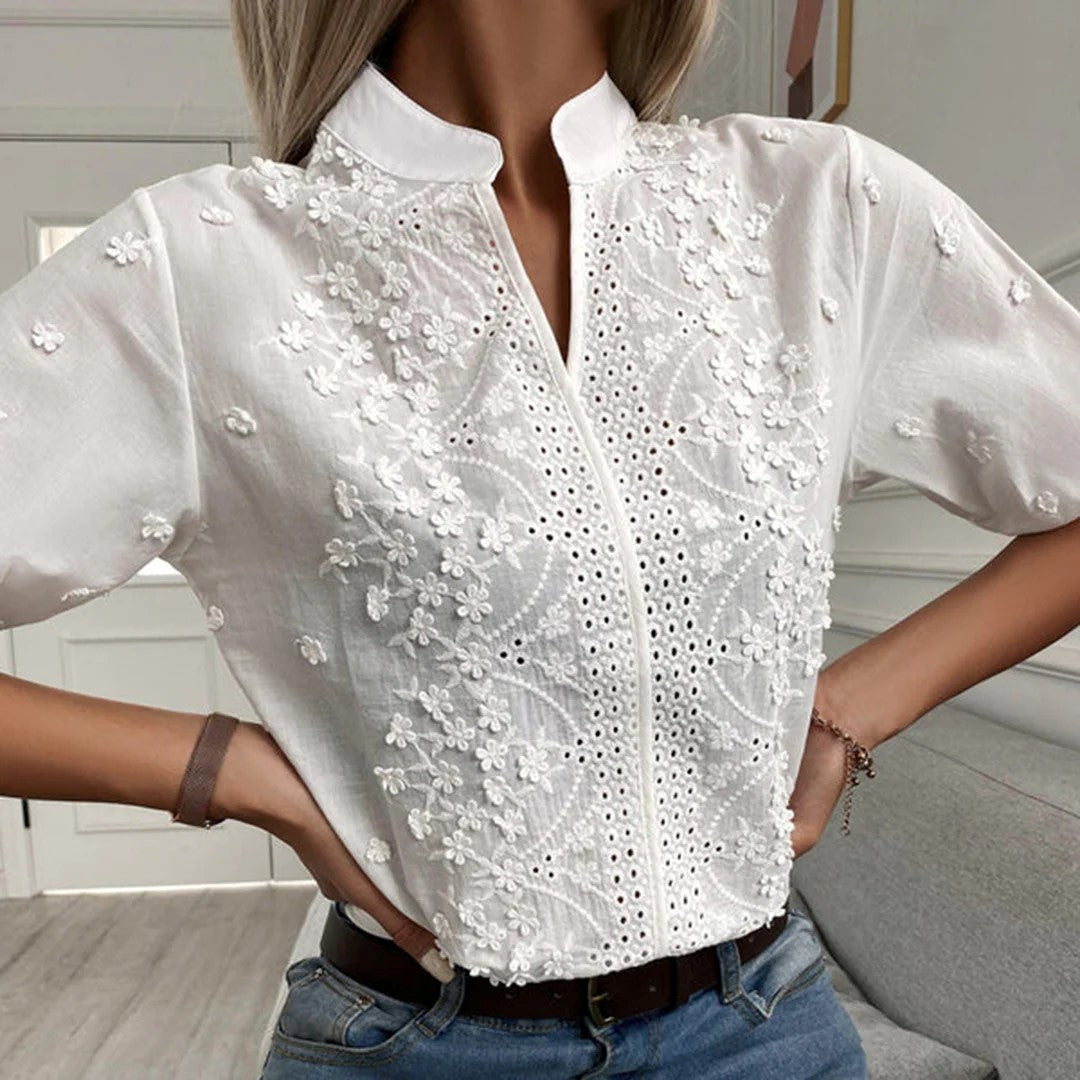 Sonora Blouse | White Elegant Women's Blouse