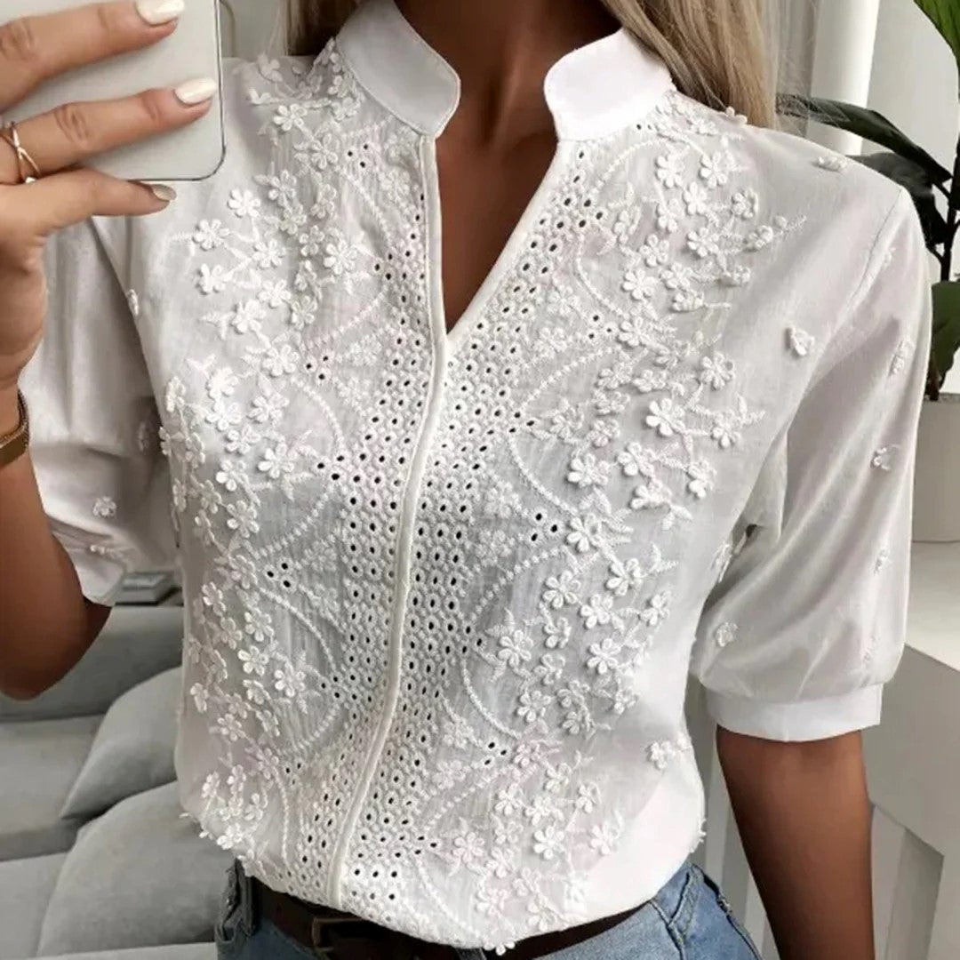 Sonora Blouse | White Elegant Women's Blouse