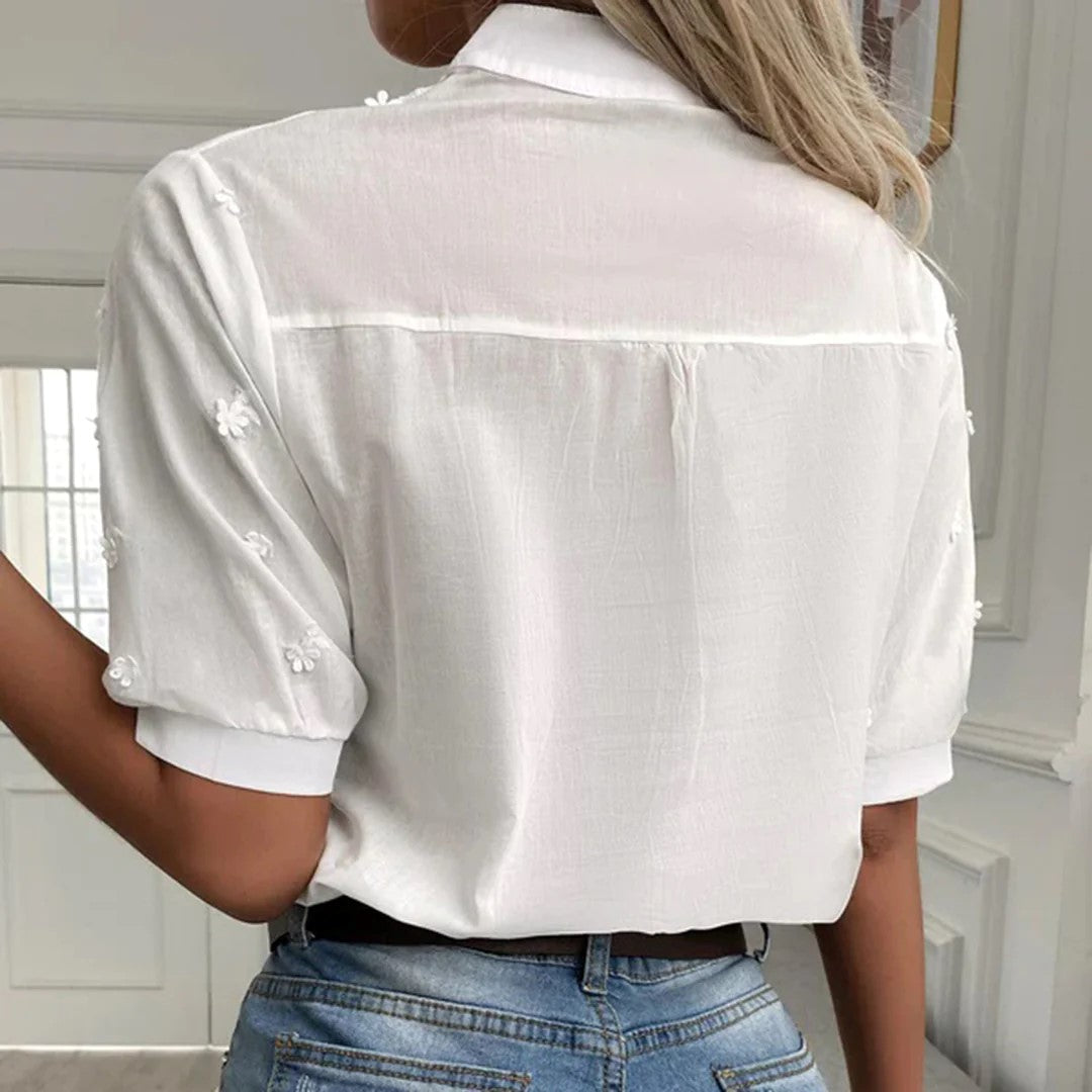 Sonora Blouse | White Elegant Women's Blouse