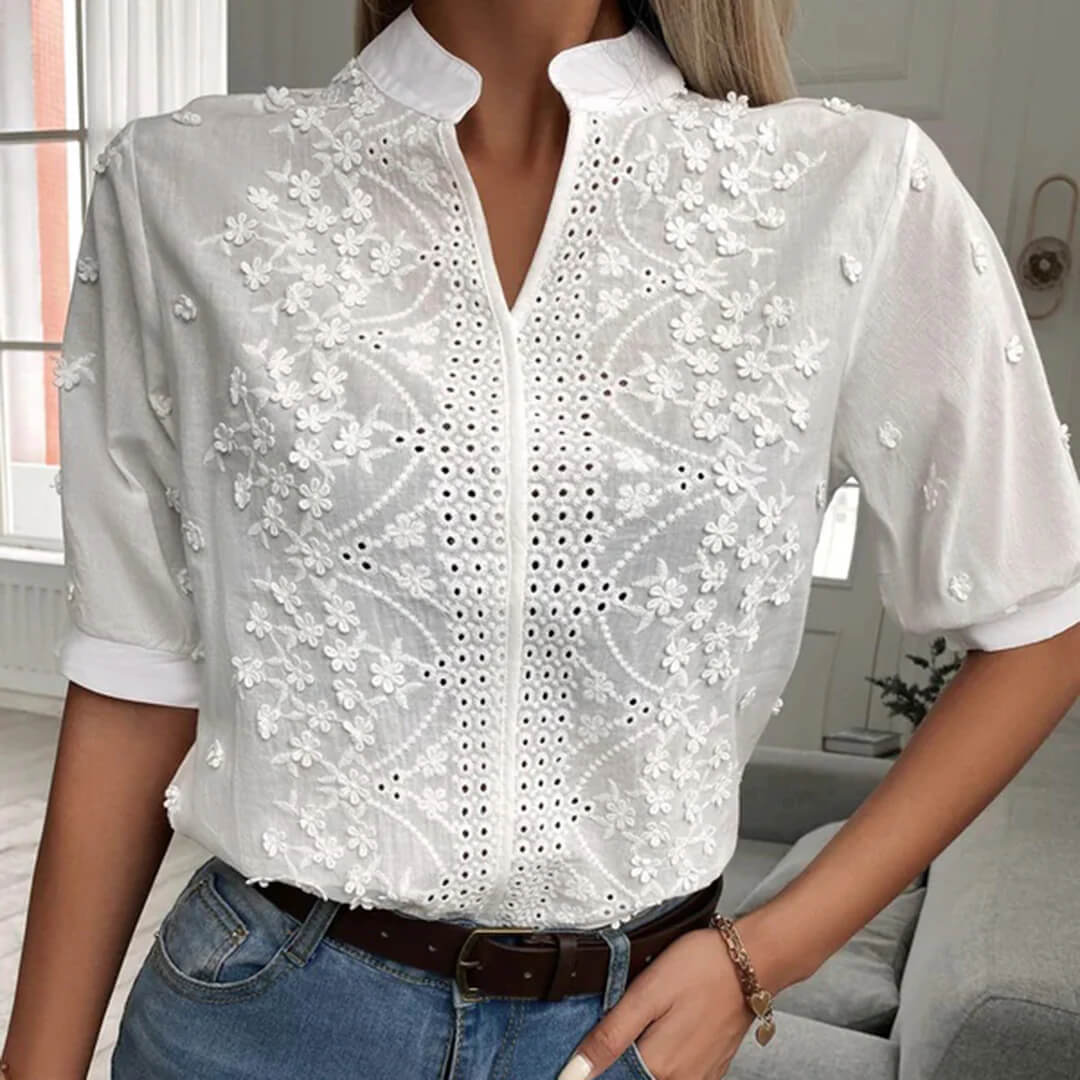 Sonora Blouse | White Elegant Women's Blouse