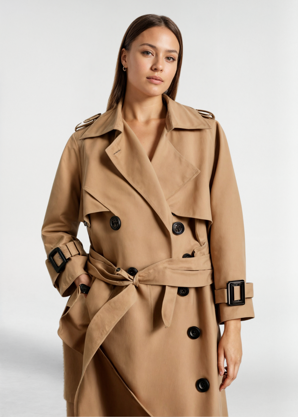Raegan Trench Coat | Women's Autumn Classic Double-Breasted Trench Coat