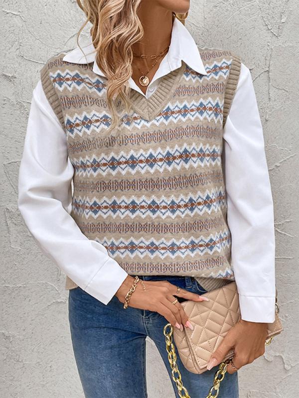 Pocahontas Vest | Women's Autumn Ethnic Style Jacquard Knit Vest