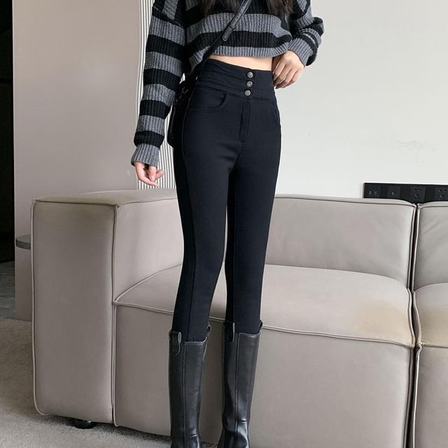 Hazel Skinny Pants | High-Waist Cropped Skinny Pants for Women