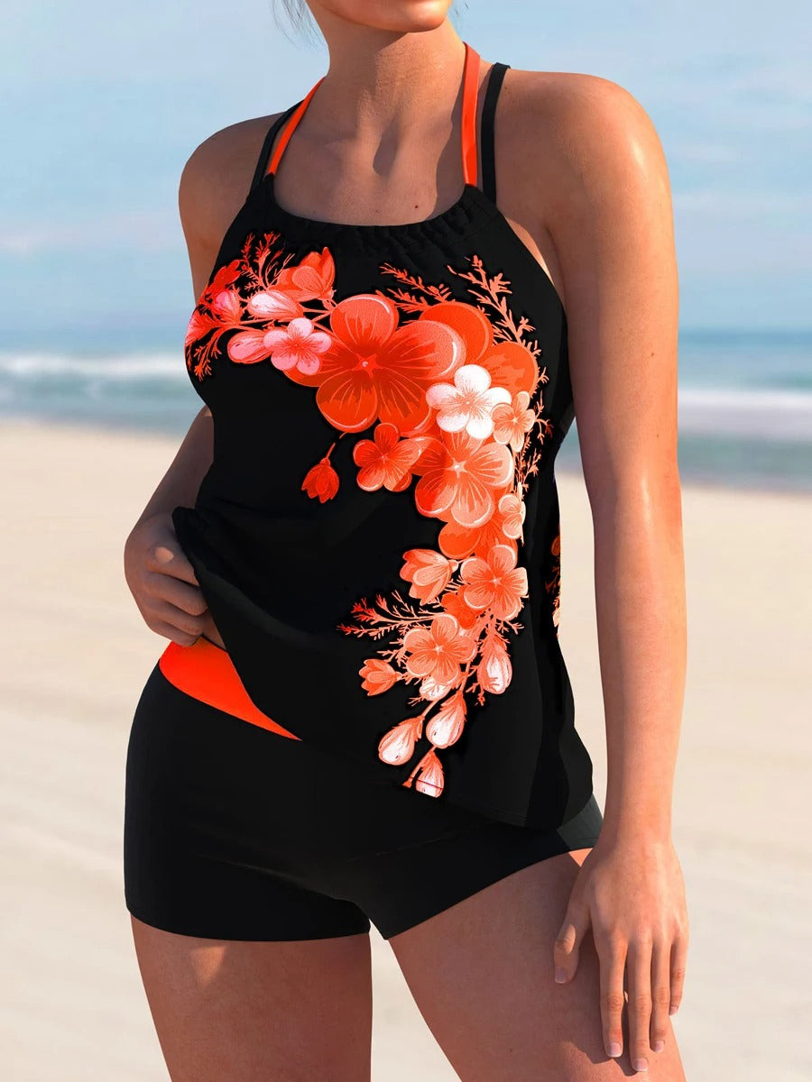 Drelia Tankini | Double-Strap Tankini Set with Unique Print and Flattering Fit