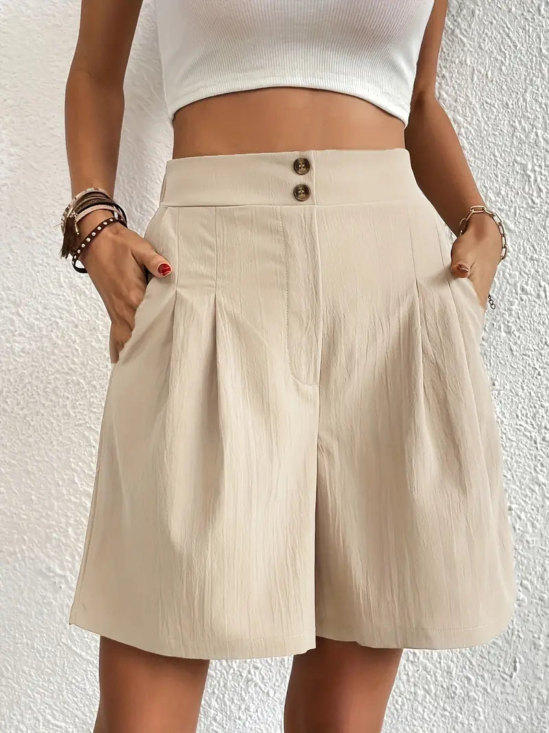 Cirelle High-Waisted Shorts | Pleated Wide-Leg Summer Shorts for Women