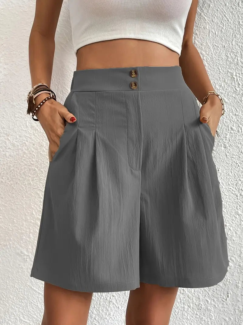 Cirelle High-Waisted Shorts | Pleated Wide-Leg Summer Shorts for Women