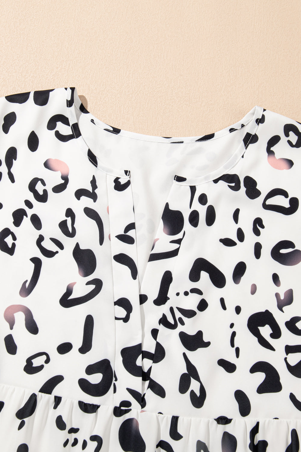 Ximena Maxi Dress | White Leopard Print Loose Fit Dress