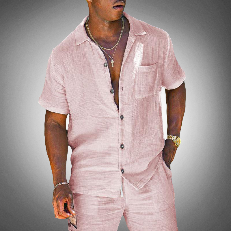 Floria Set | Men’s Linen Shirt and Shorts Set with Breathable Fabric and Relaxed Summer Fit