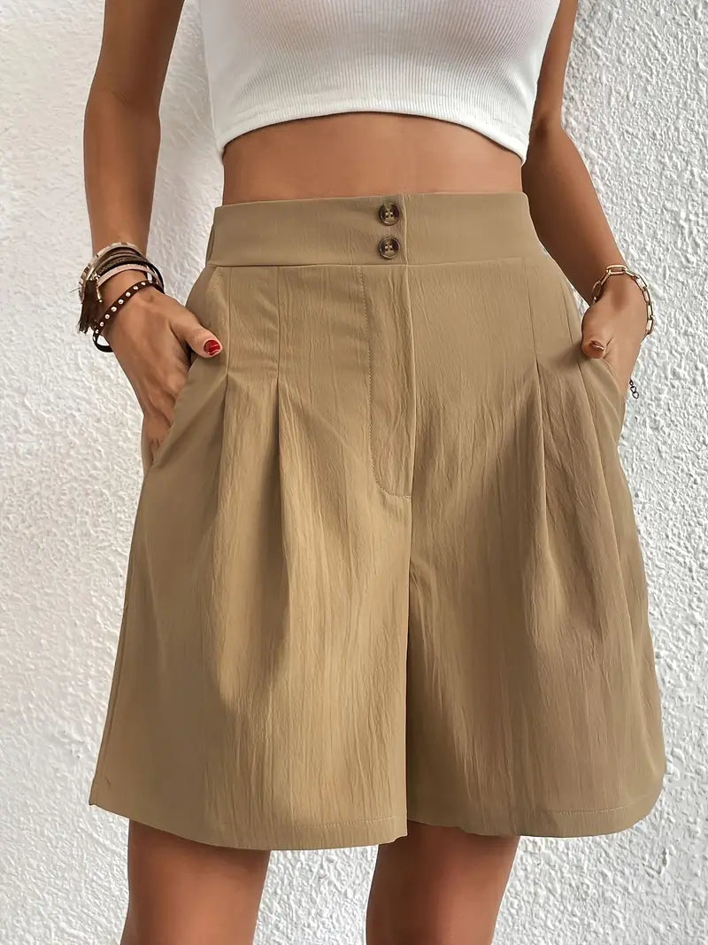 Cirelle High-Waisted Shorts | Pleated Wide-Leg Summer Shorts for Women