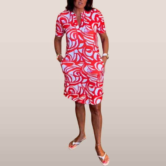 Brianna Summer Dress | Casual Abstract Print Lightweight Dress for Women