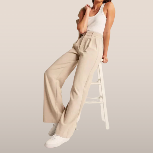 Beatrice Wide-Leg Trousers | High-Waist Flowy Pants for Women