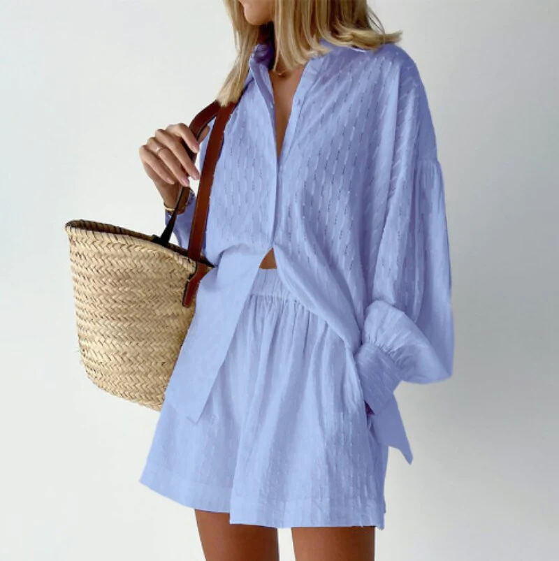 Wilmetta Set | 2-Piece Women's Summer Set – Shorts & Blouse