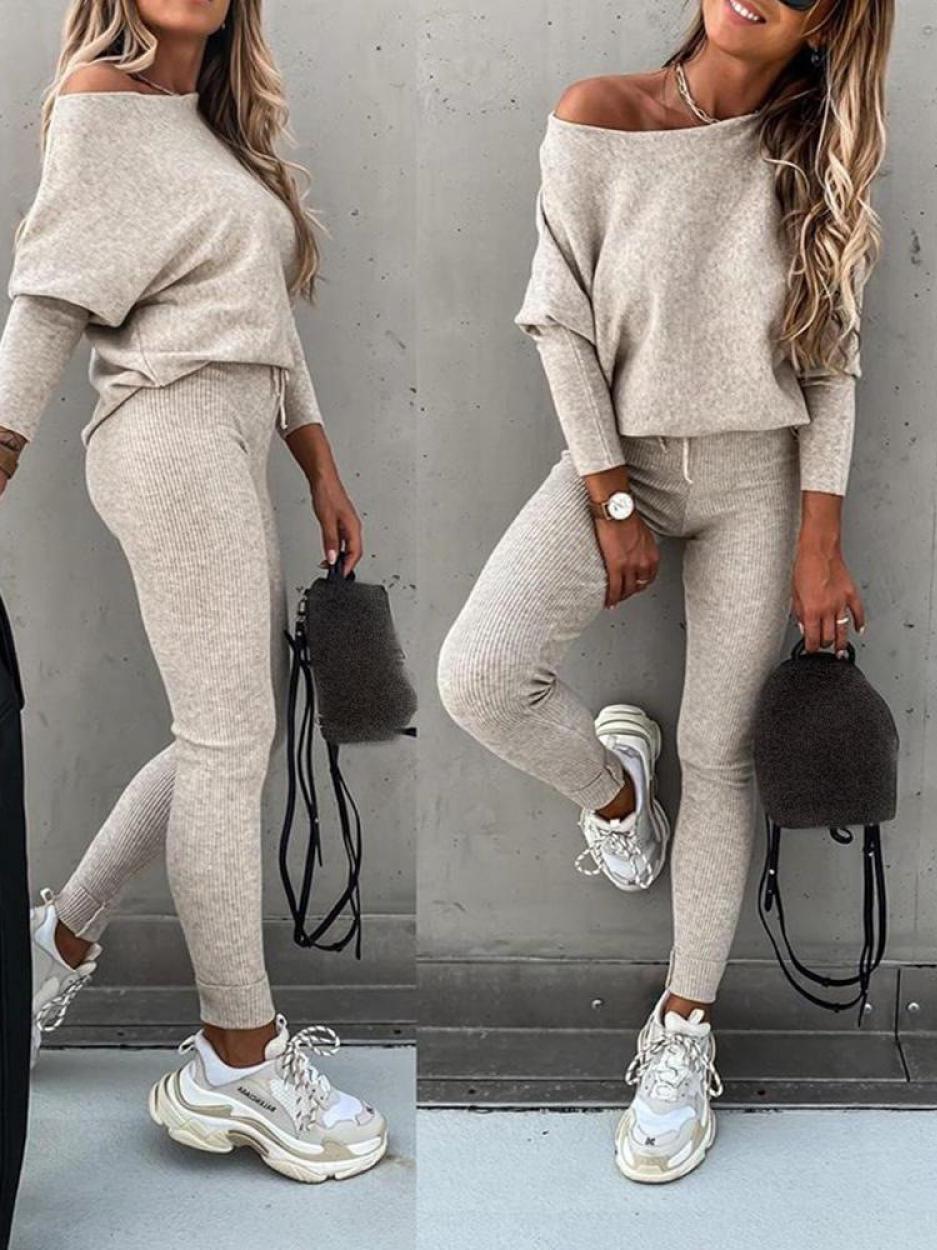 Odelia Women's Knit Sweater and Skinny Pants Set | Cozy Two-Piece Lounge Wear