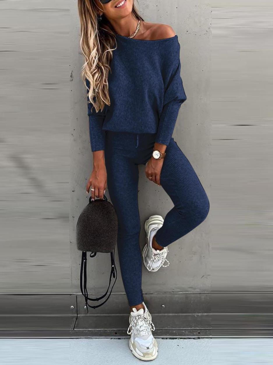 Odelia Women's Knit Sweater and Skinny Pants Set | Cozy Two-Piece Lounge Wear