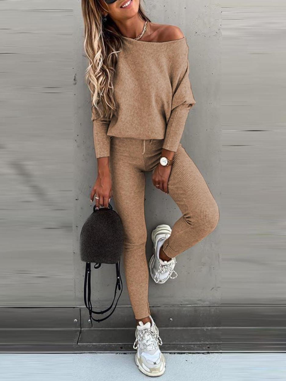 Odelia Women's Knit Sweater and Skinny Pants Set | Cozy Two-Piece Lounge Wear
