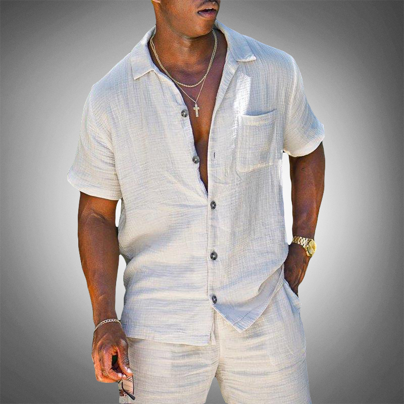 Floria Set | Men’s Linen Shirt and Shorts Set with Breathable Fabric and Relaxed Summer Fit