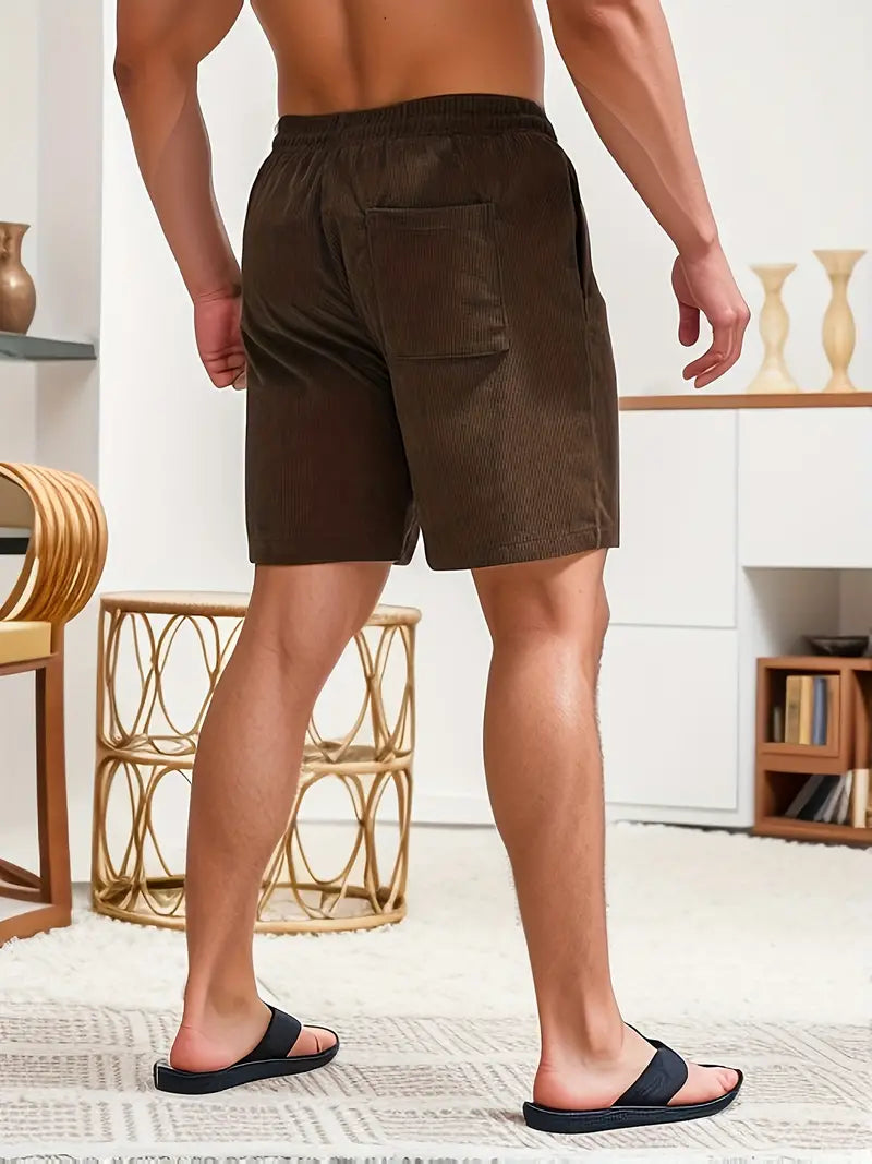 Andreas Corduroy Shorts | Men’s Loose-Fit Corduroy Shorts with Adjustable Drawstring Waist