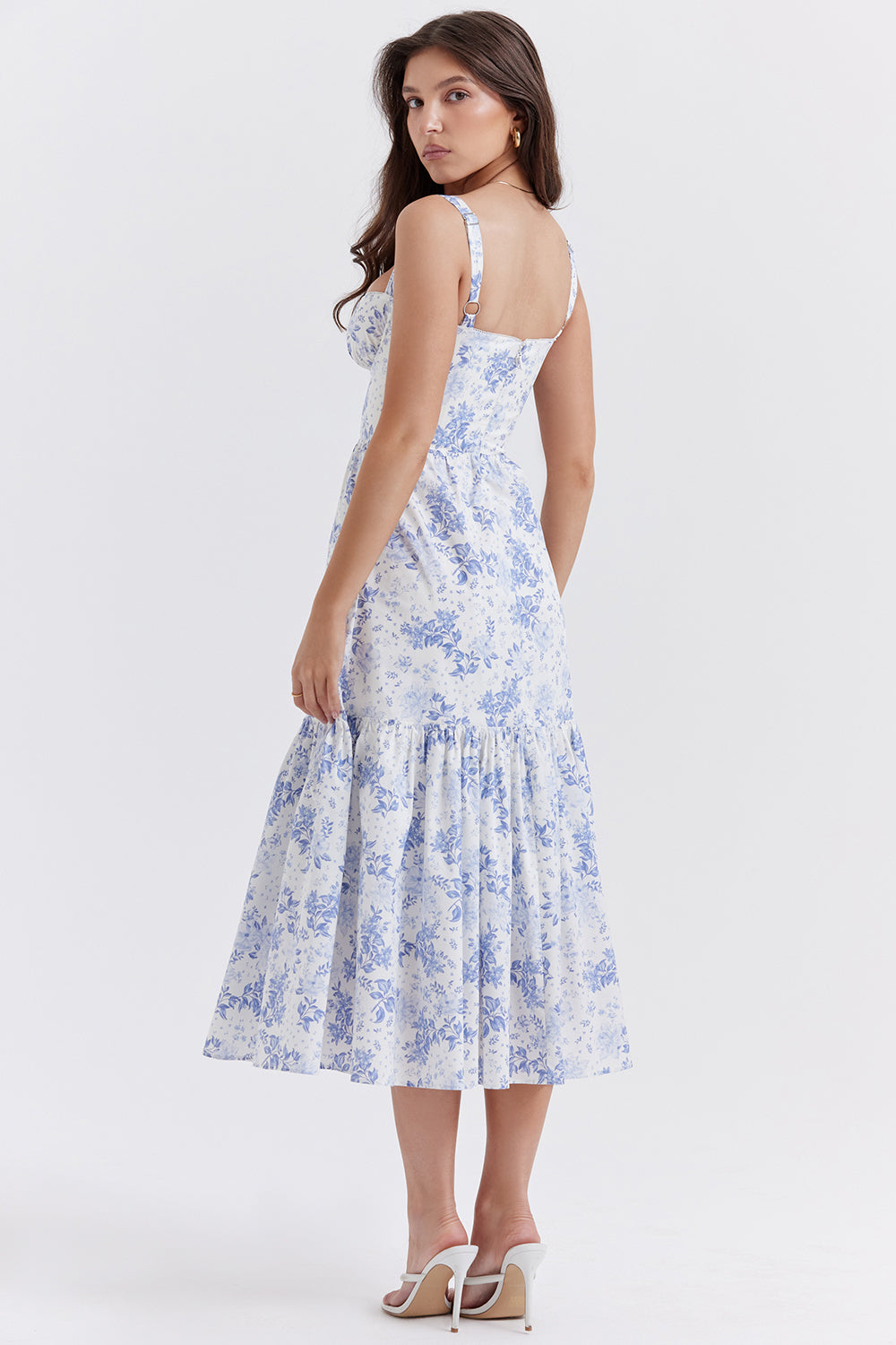 Bridget Sundress | Women’s Floral Print Midi Dress with Lightweight Flowy Fit