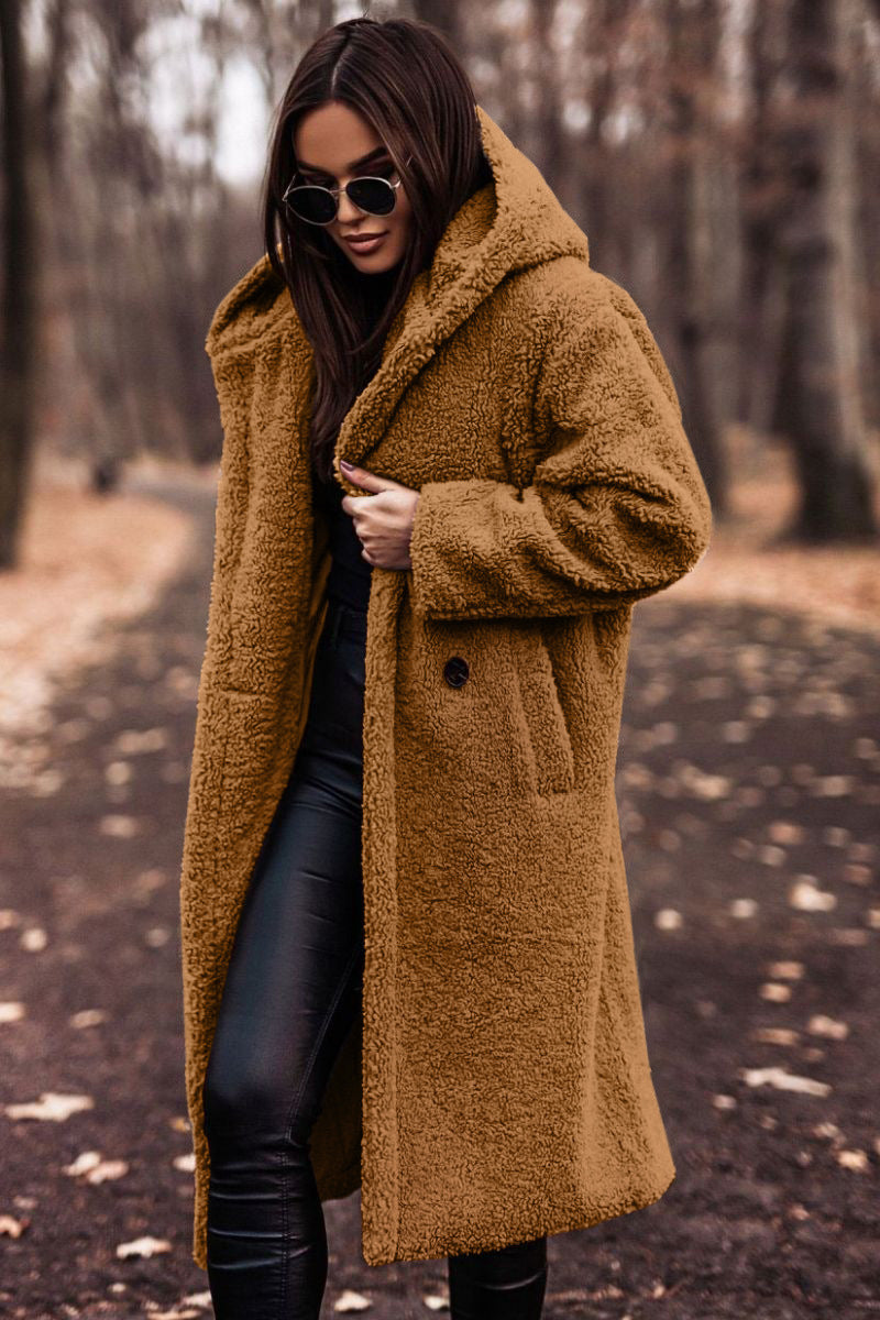Georgina Coat | Cozy Long Teddy Plush Coat