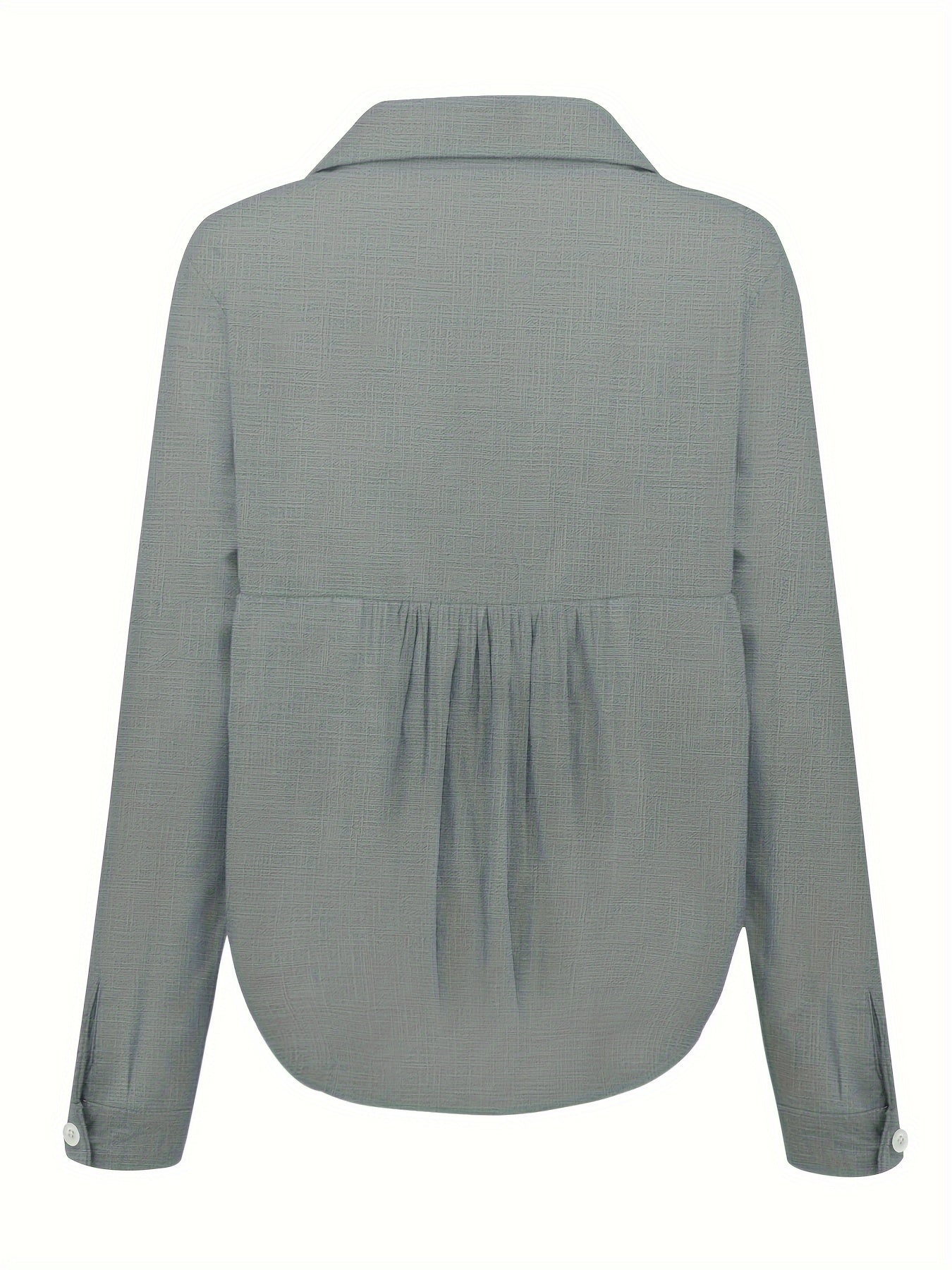 Benthira Linen Shirt | Casual Long-Sleeve Button-Up Linen Blouse for Women