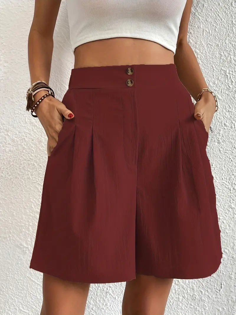 Cirelle High-Waisted Shorts | Pleated Wide-Leg Summer Shorts for Women